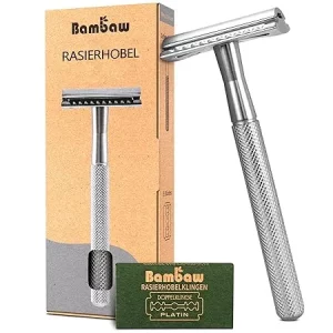 BAMBAW - Rasierhobel mit 5 Rasierklingen