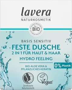 lavera - Basis Sensitiv Feste Dusche 2 in 1 für Haut & Haar